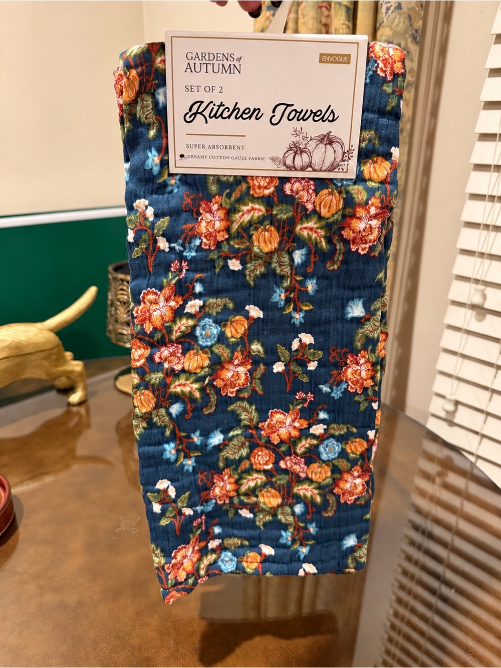 Set of fall kitchen towels